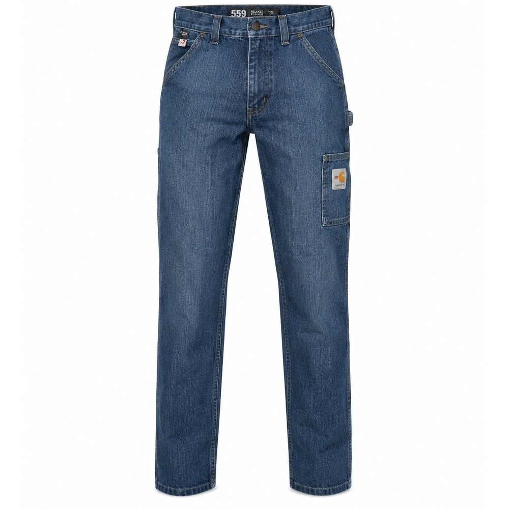 Carhartt FR Work Jeans Mens 38x30 Blue Good Relaxed Fit CAT 2 Flame Resistant